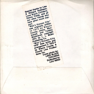 Max's Kansas City back cover